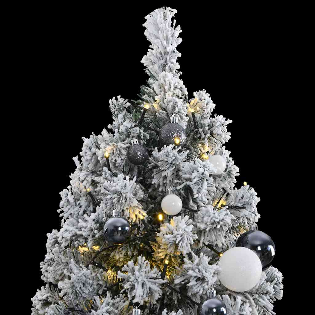 8721012282360_g_en_hd_2 vidaXL Artificial Hinged Christmas Tree with 300 LEDs & Ball Set 180 cm - Image 3