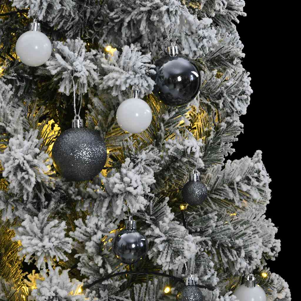 8721012282377_g_en_hd_1 vidaXL Artificial Hinged Christmas Tree with 300 LEDs & Ball Set 210 cm - Image 2