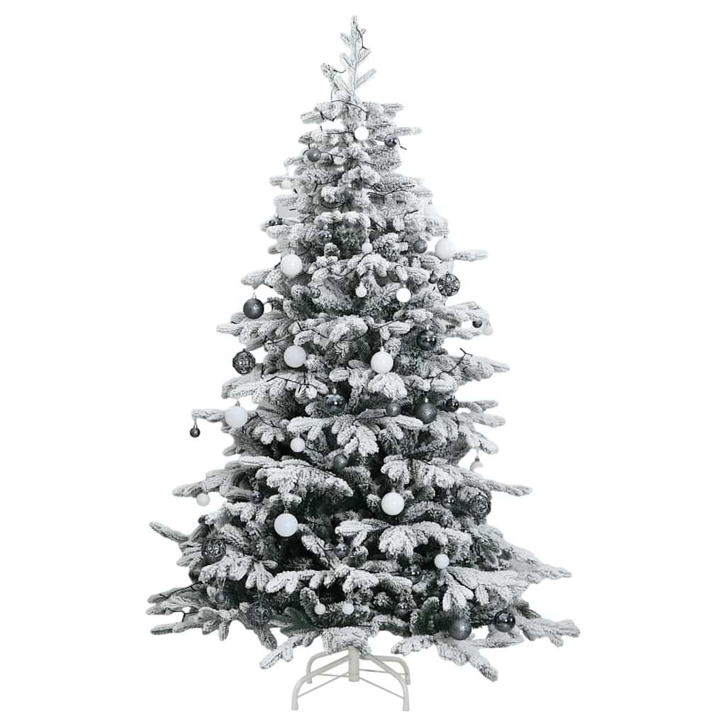 8721012282391_g_en_hd_3 vidaXL Artificial Hinged Christmas Tree 300 LEDs & Ball Set 180 cm - Image 4