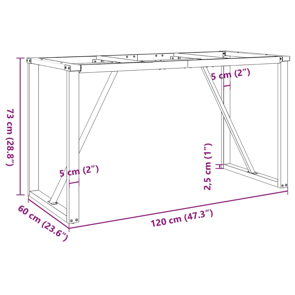 8721012282605_g_en_hd_7 vidaXL Dining Table Legs O-Frame 120x60x73 cm Steel - Image 9