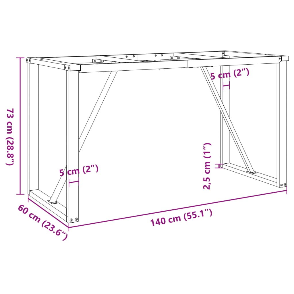 8721012282612_g_en_hd_7 vidaXL Dining Table Legs O-Frame 140x60x73 cm Steel - Image 9