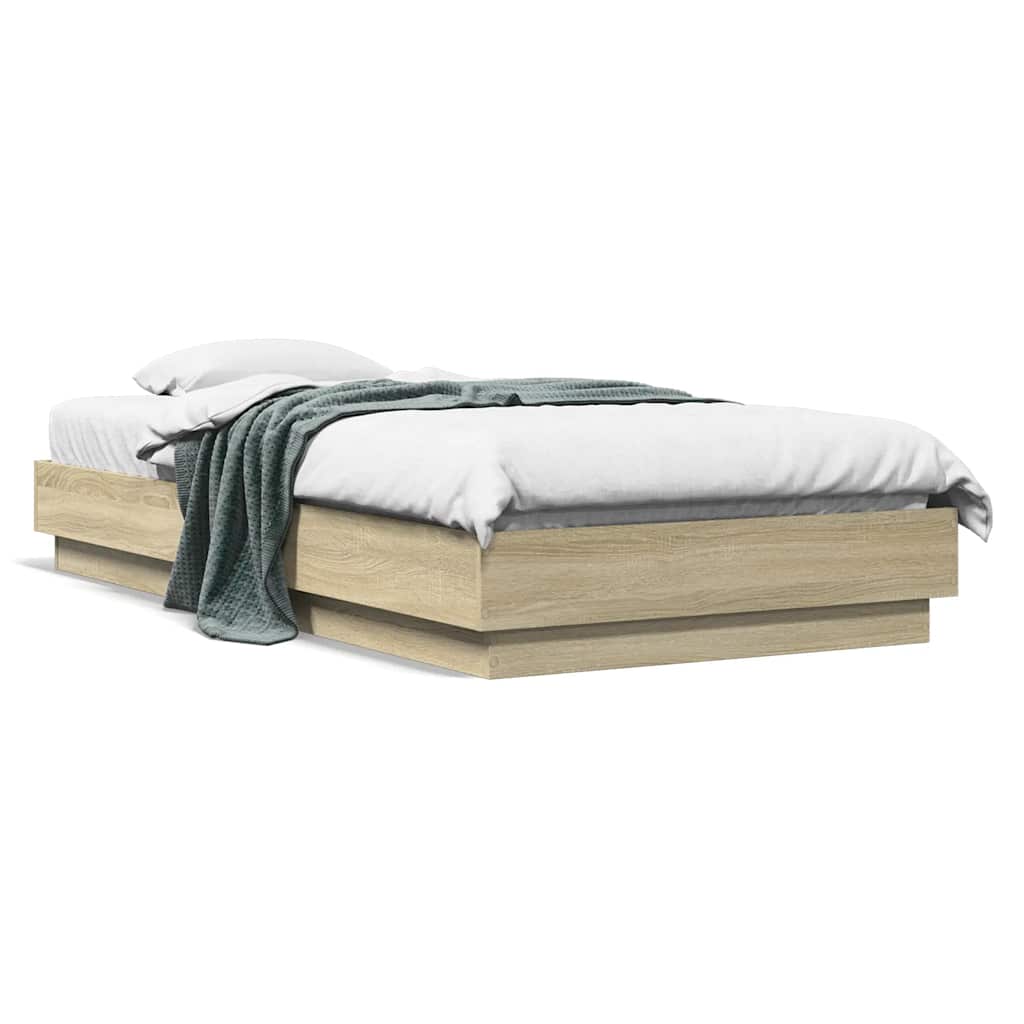 8721012286856_a_en_hd_1 vidaXL Bed Frame without Mattress Sonoma Oak 90x190 cm Engineered Wood - Image 2