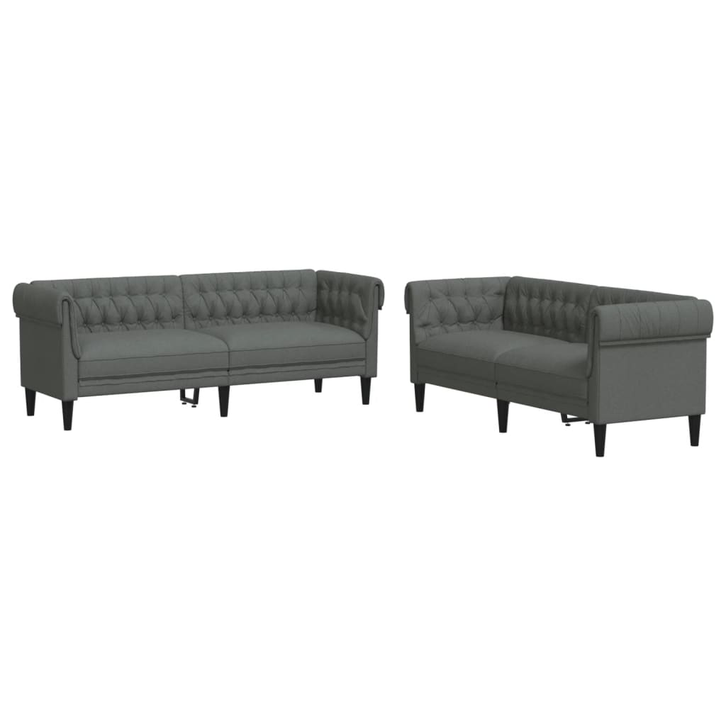 8721012288928_a_en_hd_1 vidaXL 2 Piece Sofa Set Dark Grey Fabric - Image 2