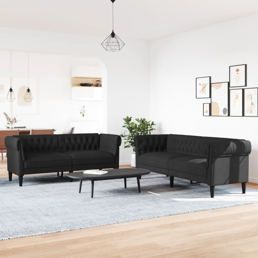 8721012288935_g_en_hd_1 vidaXL 2 Piece Sofa Set Black Fabric - Image 3