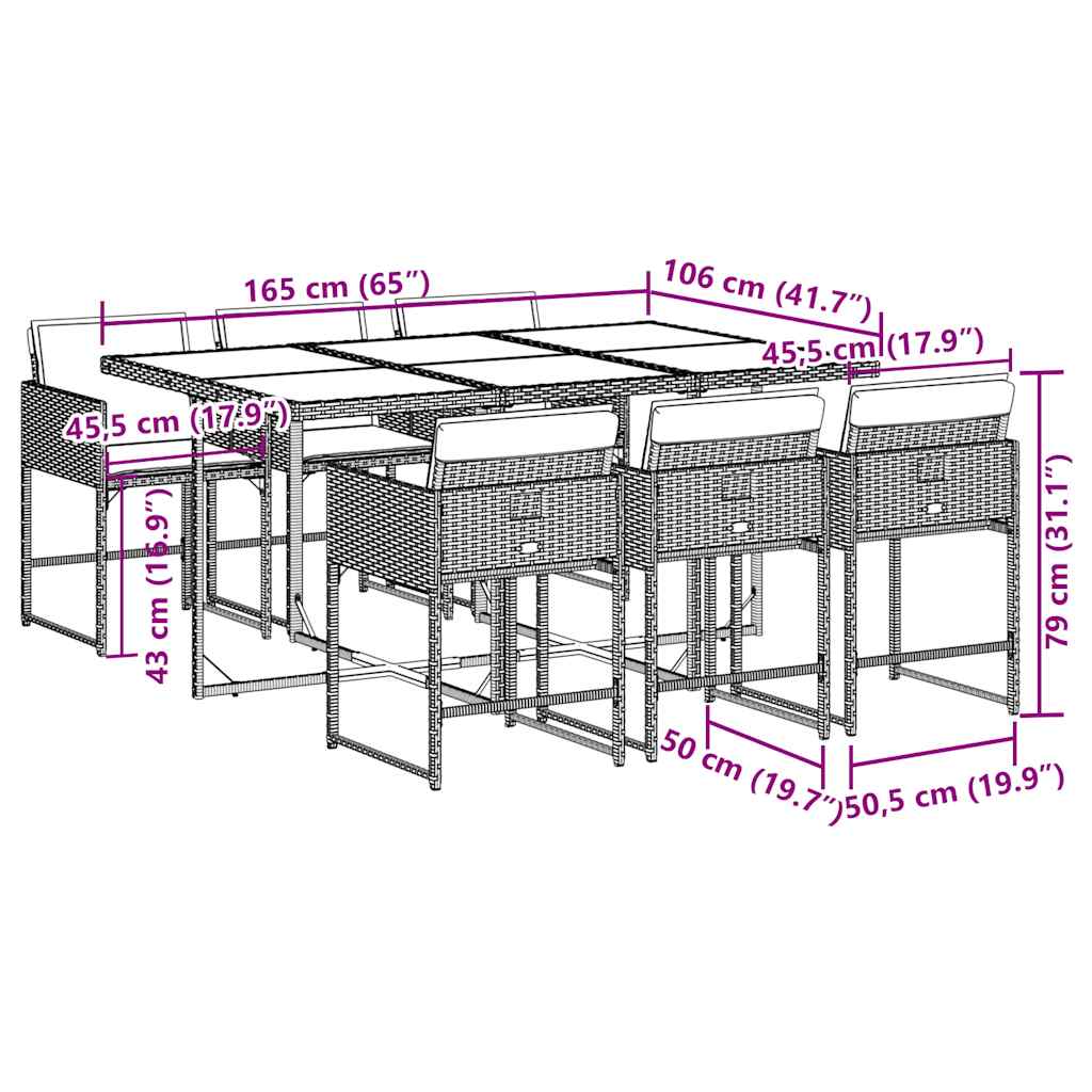 8721012297265_g_en_hd_4 vidaXL 7 Piece Garden Dining Set with Cushions Grey Poly Rattan - Image 6