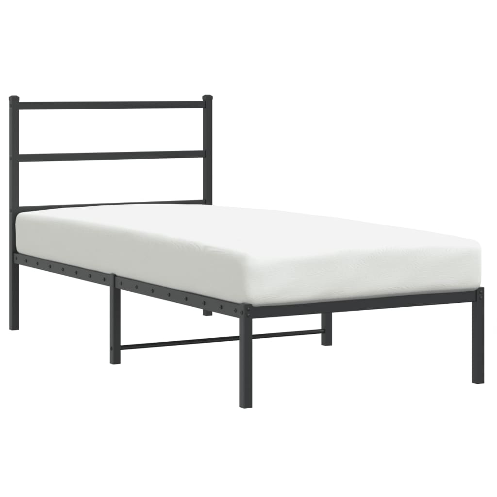 8721012302549_a_en_hd_1 vidaXL Metal Bed Frame without Mattress with Headboard Black 90x190 cm - Image 2