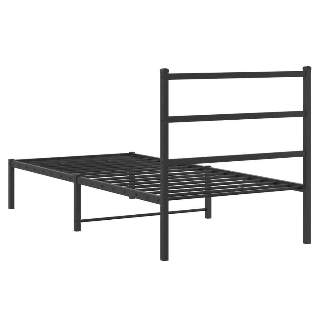8721012302549_g_en_hd_5 vidaXL Metal Bed Frame without Mattress with Headboard Black 90x190 cm - Image 7