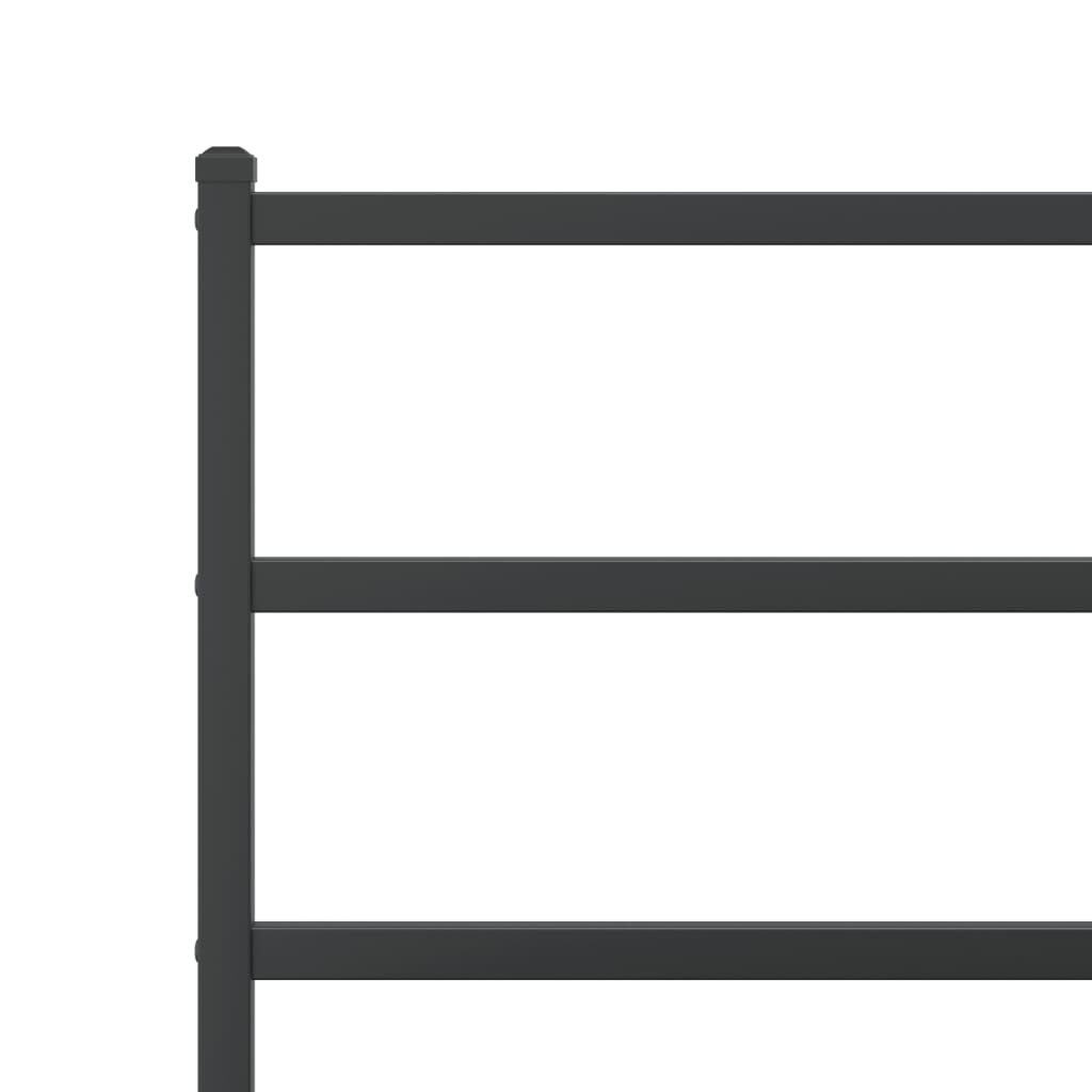 8721012302587_g_en_hd_6 vidaXL Metal Bed Frame without Mattress with Headboard Black 107x203 cm King Single - Image 8