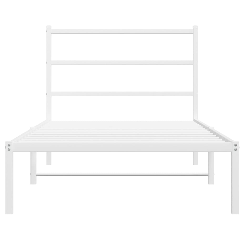 8721012303072_g_en_hd_3 vidaXL Metal Bed Frame without Mattress with Headboard White 107x203 cm King Single - Image 5