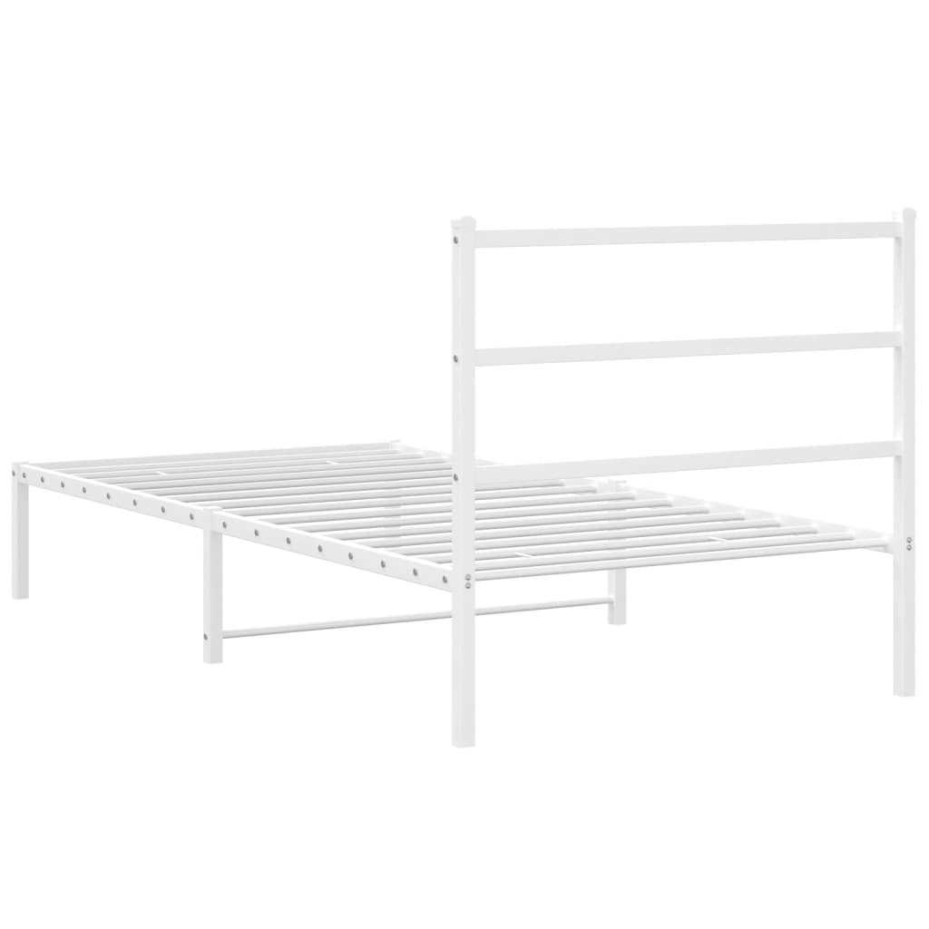 8721012303072_g_en_hd_5 vidaXL Metal Bed Frame without Mattress with Headboard White 107x203 cm King Single - Image 7