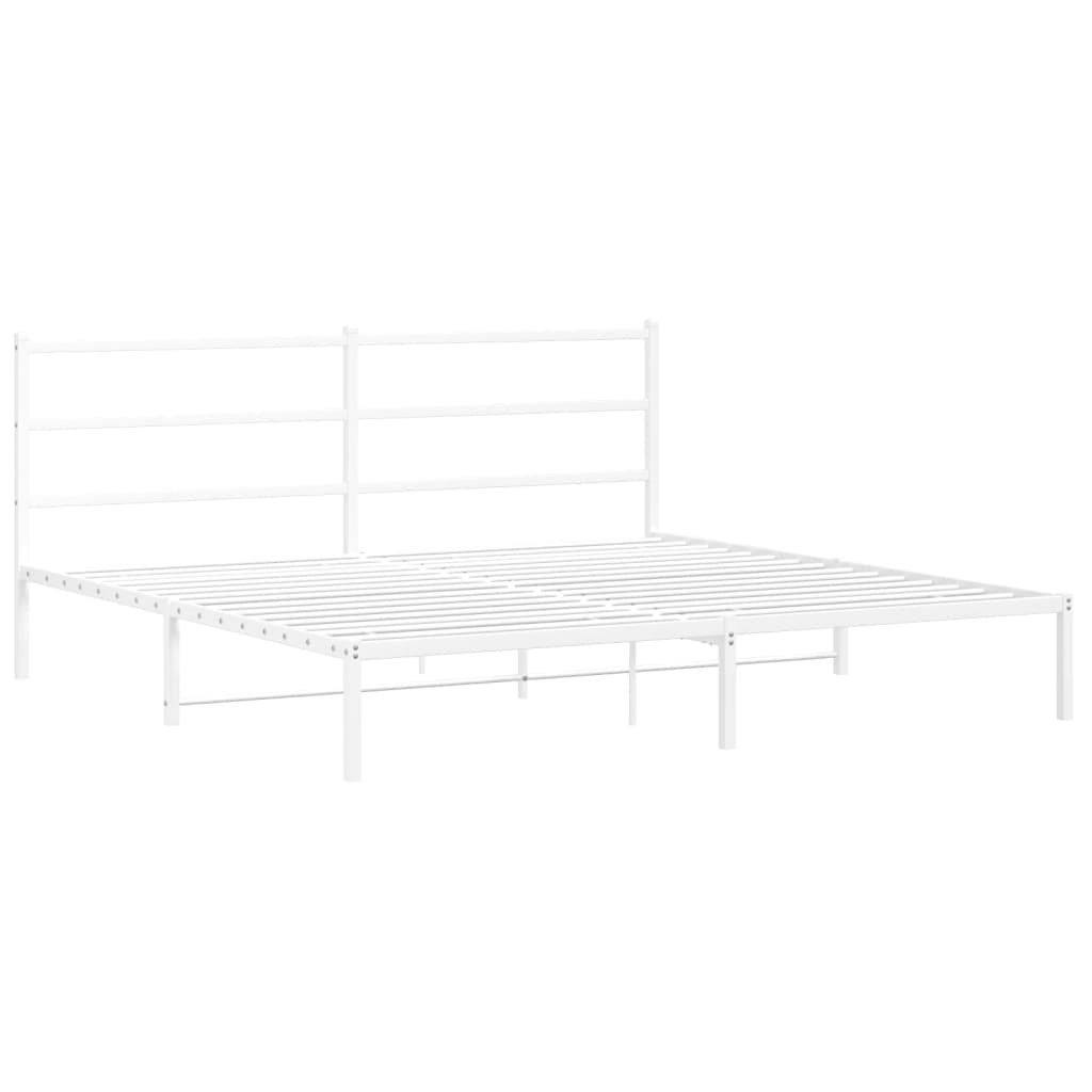 8721012303157_g_en_hd_1 vidaXL Metal Bed Frame without Mattress with Headboard White 183x203 cm King - Image 3