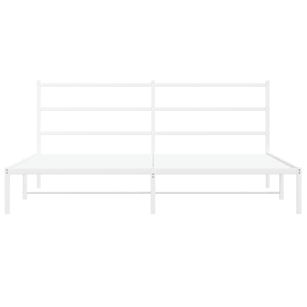 8721012303157_g_en_hd_3 vidaXL Metal Bed Frame without Mattress with Headboard White 183x203 cm King - Image 5