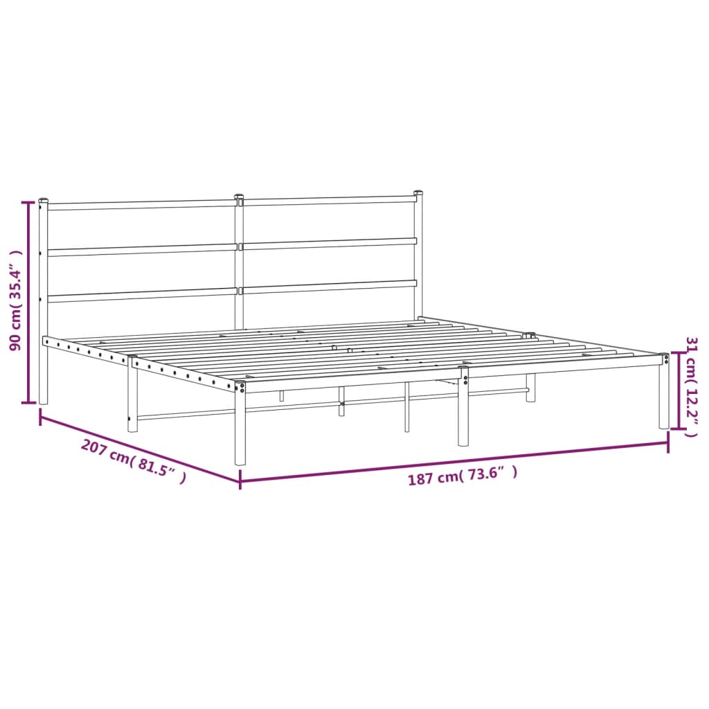 8721012303157_g_en_hd_8 vidaXL Metal Bed Frame without Mattress with Headboard White 183x203 cm King - Image 10