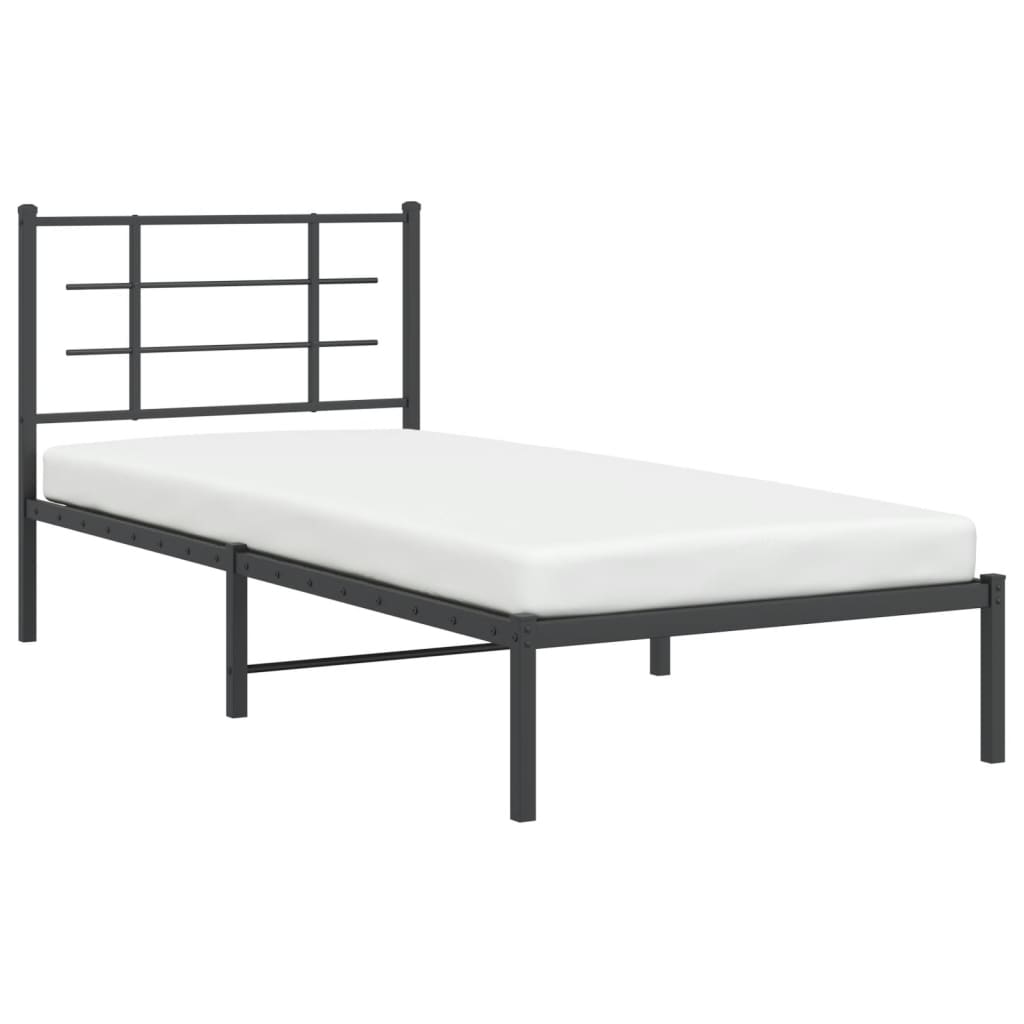8721012303522_g_en_hd_2 vidaXL Metal Bed Frame without Mattress with Headboard Black 90x190 cm - Image 4