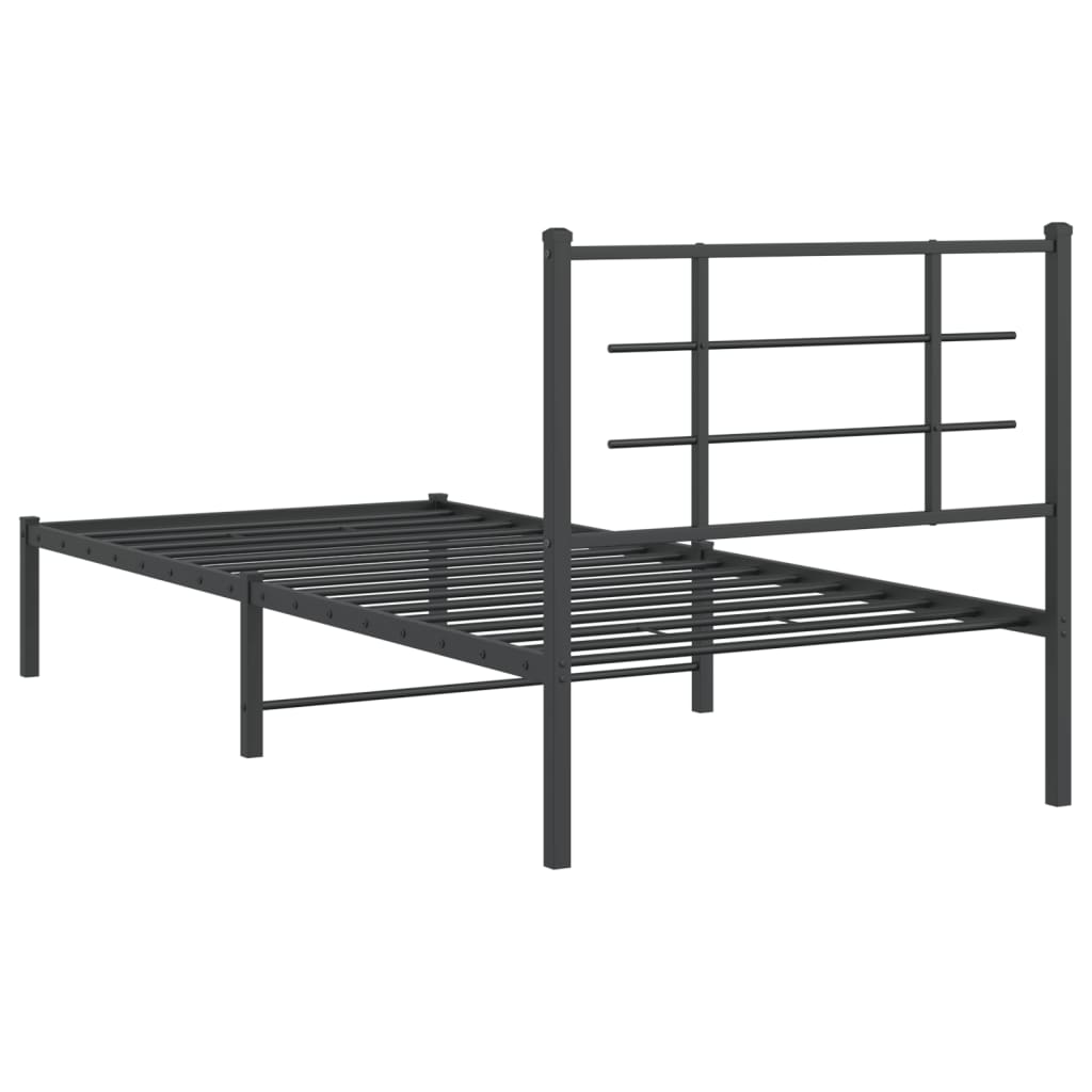 8721012303522_g_en_hd_5 vidaXL Metal Bed Frame without Mattress with Headboard Black 90x190 cm - Image 7