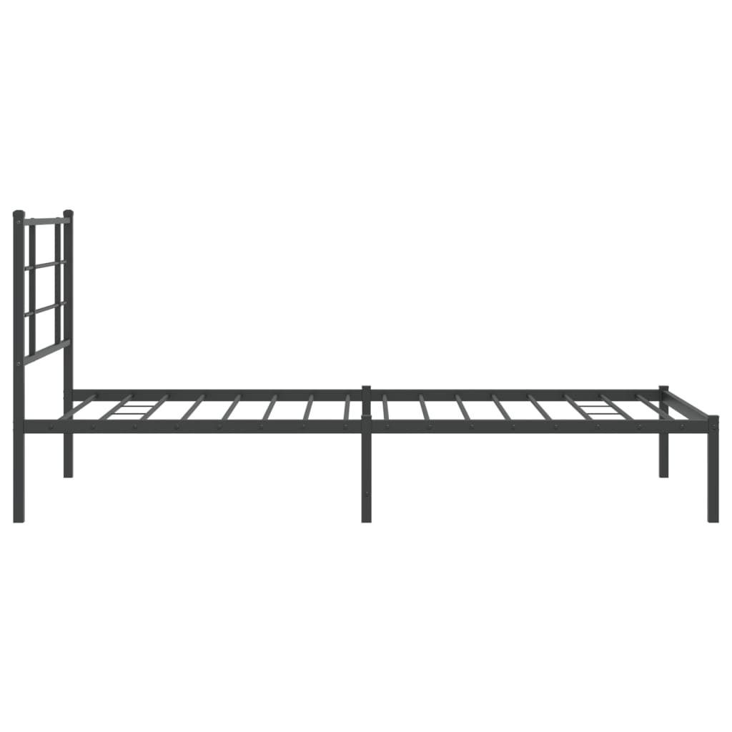 8721012303560_g_en_hd_4 vidaXL Metal Bed Frame without Mattress with Headboard Black 107x203 cm King Single - Image 6