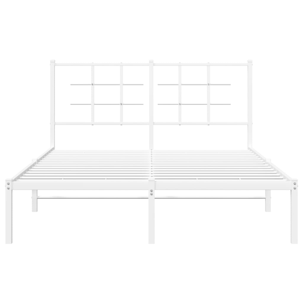 8721012304086_g_en_hd_3 vidaXL Metal Bed Frame without Mattress with Headboard White 135x190 cm - Image 5
