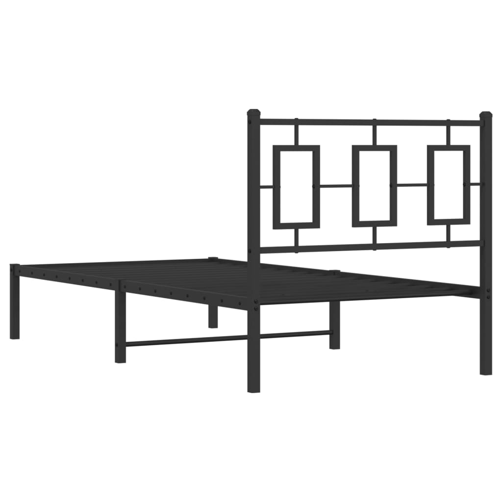 8721012304864_g_en_hd_5 vidaXL Metal Bed Frame without Mattress with Headboard Black 90x190 cm - Image 7