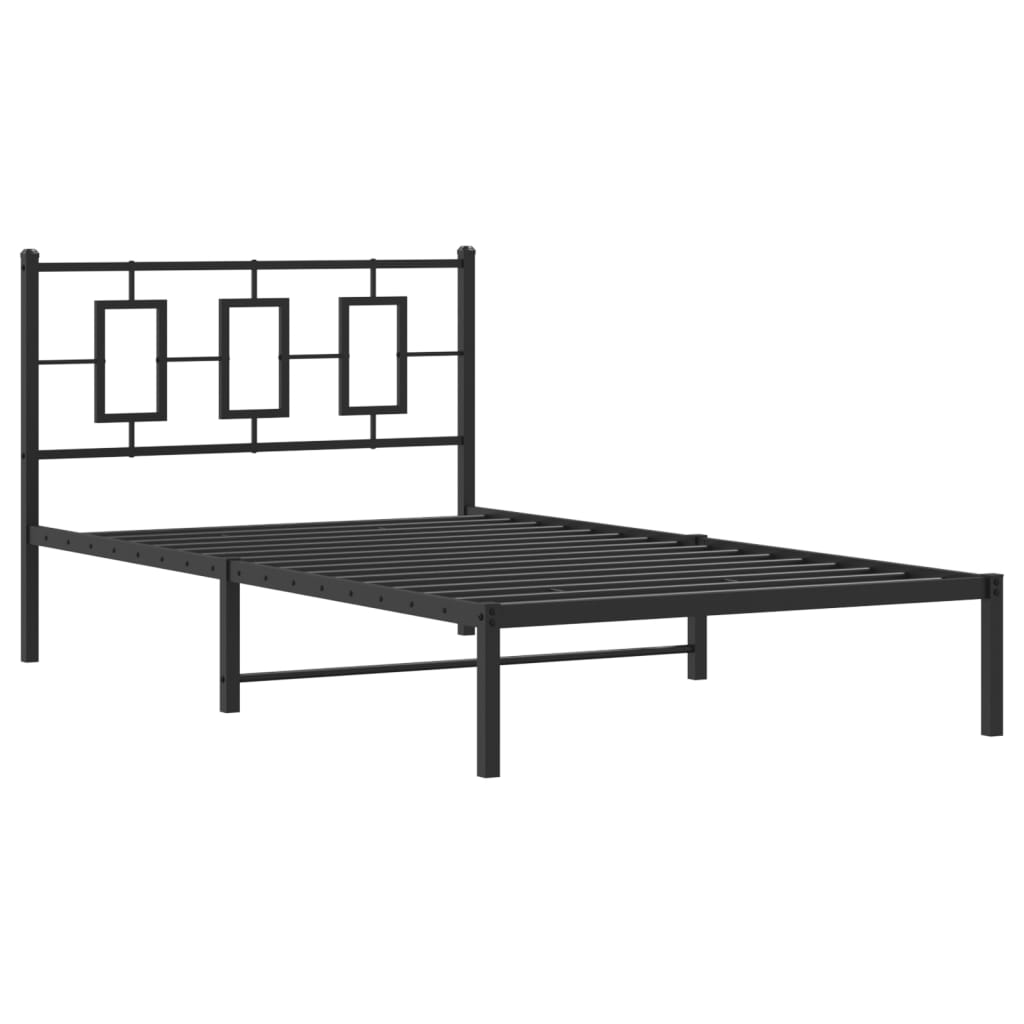 8721012304901_g_en_hd_1 vidaXL Metal Bed Frame without Mattress with Headboard Black 107x203 cm King Single - Image 3
