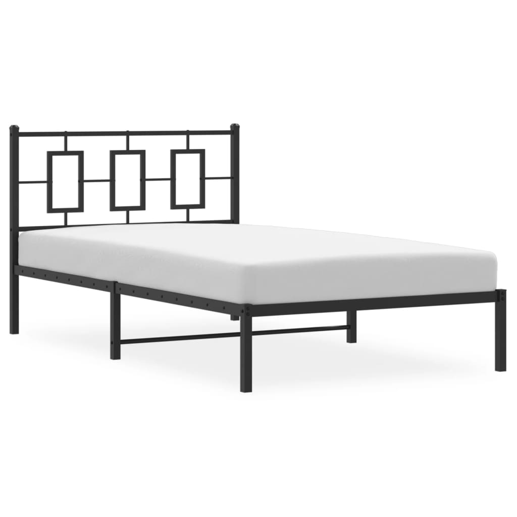 8721012304901_g_en_hd_2 vidaXL Metal Bed Frame without Mattress with Headboard Black 107x203 cm King Single - Image 4