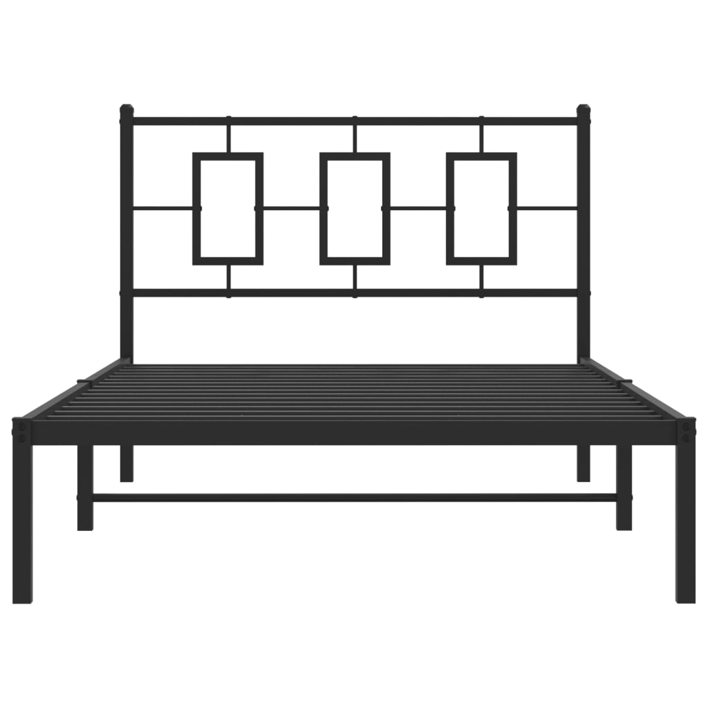 8721012304901_g_en_hd_3 vidaXL Metal Bed Frame without Mattress with Headboard Black 107x203 cm King Single - Image 5