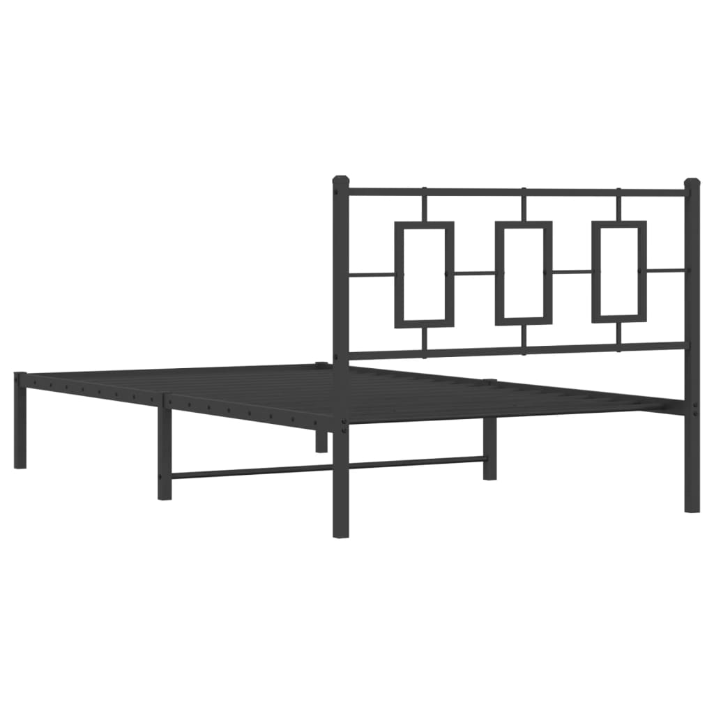 8721012304901_g_en_hd_5 vidaXL Metal Bed Frame without Mattress with Headboard Black 107x203 cm King Single - Image 7