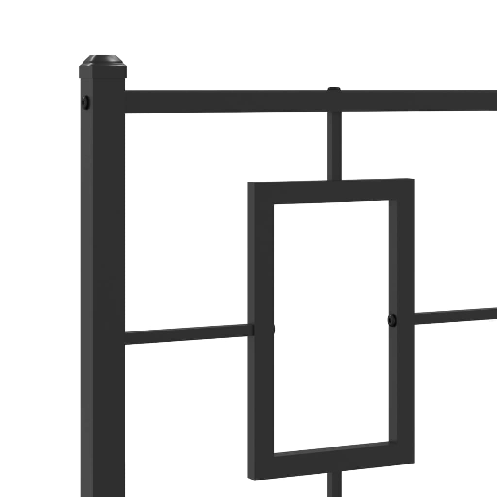 8721012304901_g_en_hd_6 vidaXL Metal Bed Frame without Mattress with Headboard Black 107x203 cm King Single - Image 8