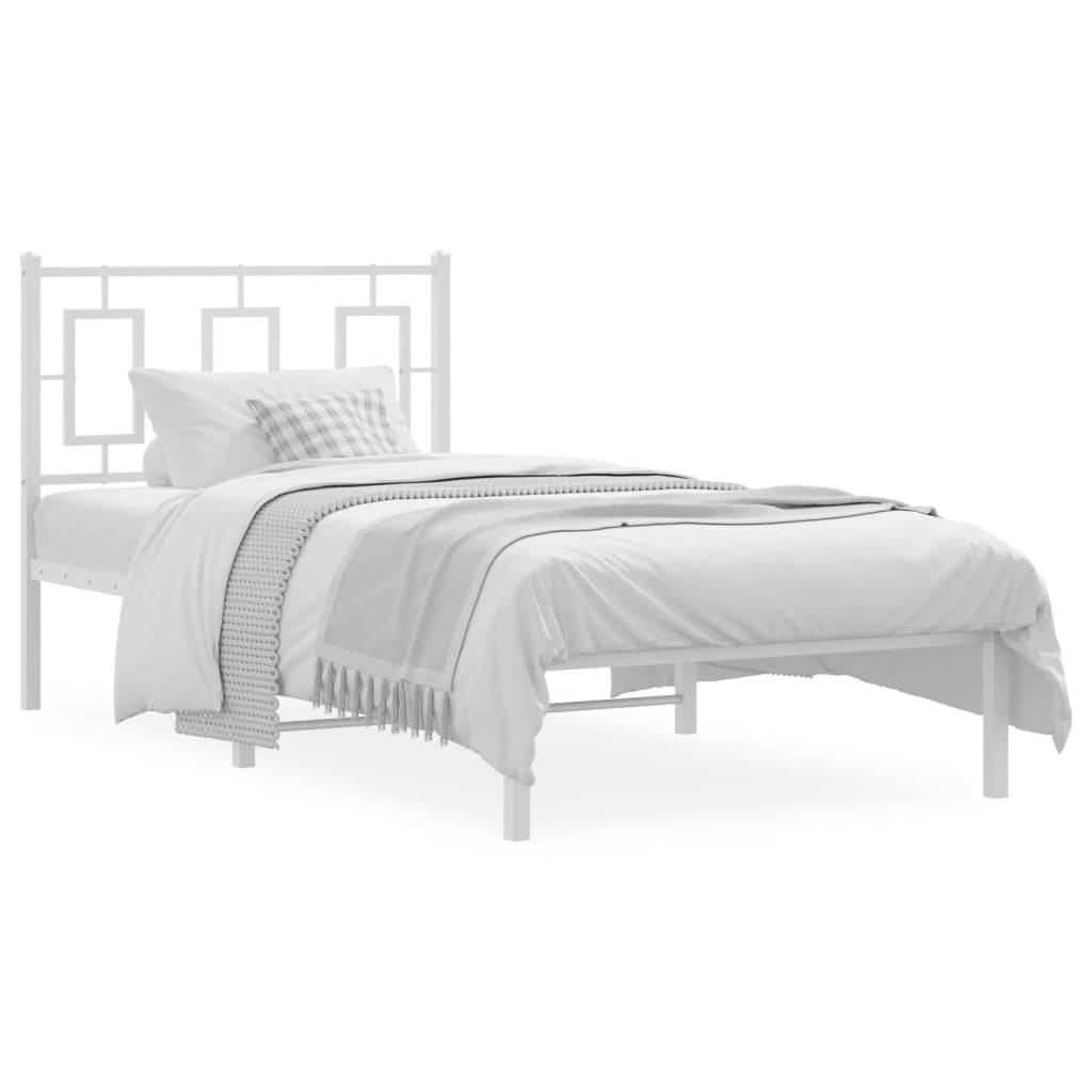 8721012305359_a_en_hd_1 vidaXL Metal Bed Frame without Mattress with Headboard White 90x190 cm - Image 2