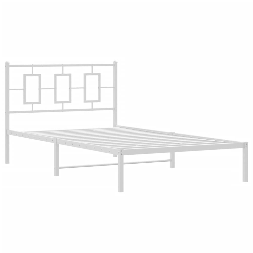 8721012305397_g_en_hd_1 vidaXL Metal Bed Frame without Mattress with Headboard White 107x203 cm King Single - Image 3