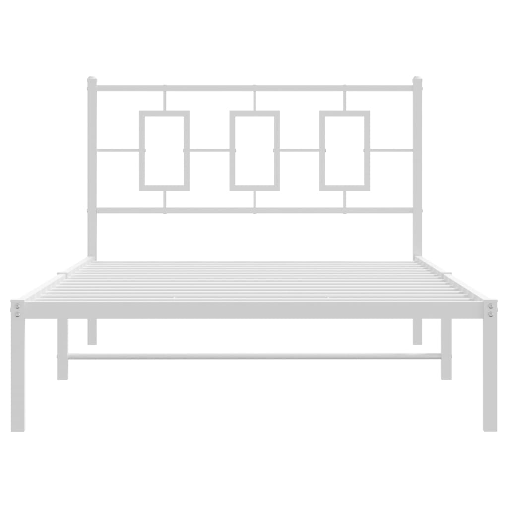 8721012305397_g_en_hd_3 vidaXL Metal Bed Frame without Mattress with Headboard White 107x203 cm King Single - Image 5