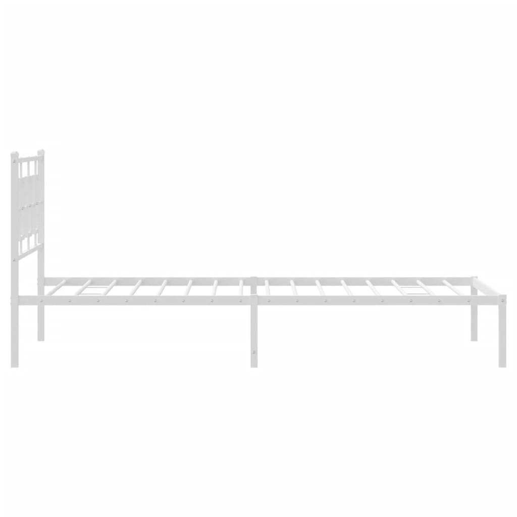 8721012305397_g_en_hd_4 vidaXL Metal Bed Frame without Mattress with Headboard White 107x203 cm King Single - Image 6