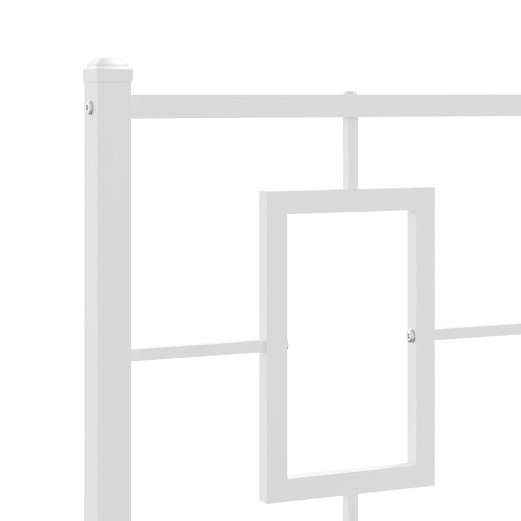 8721012305397_g_en_hd_6 vidaXL Metal Bed Frame without Mattress with Headboard White 107x203 cm King Single - Image 8
