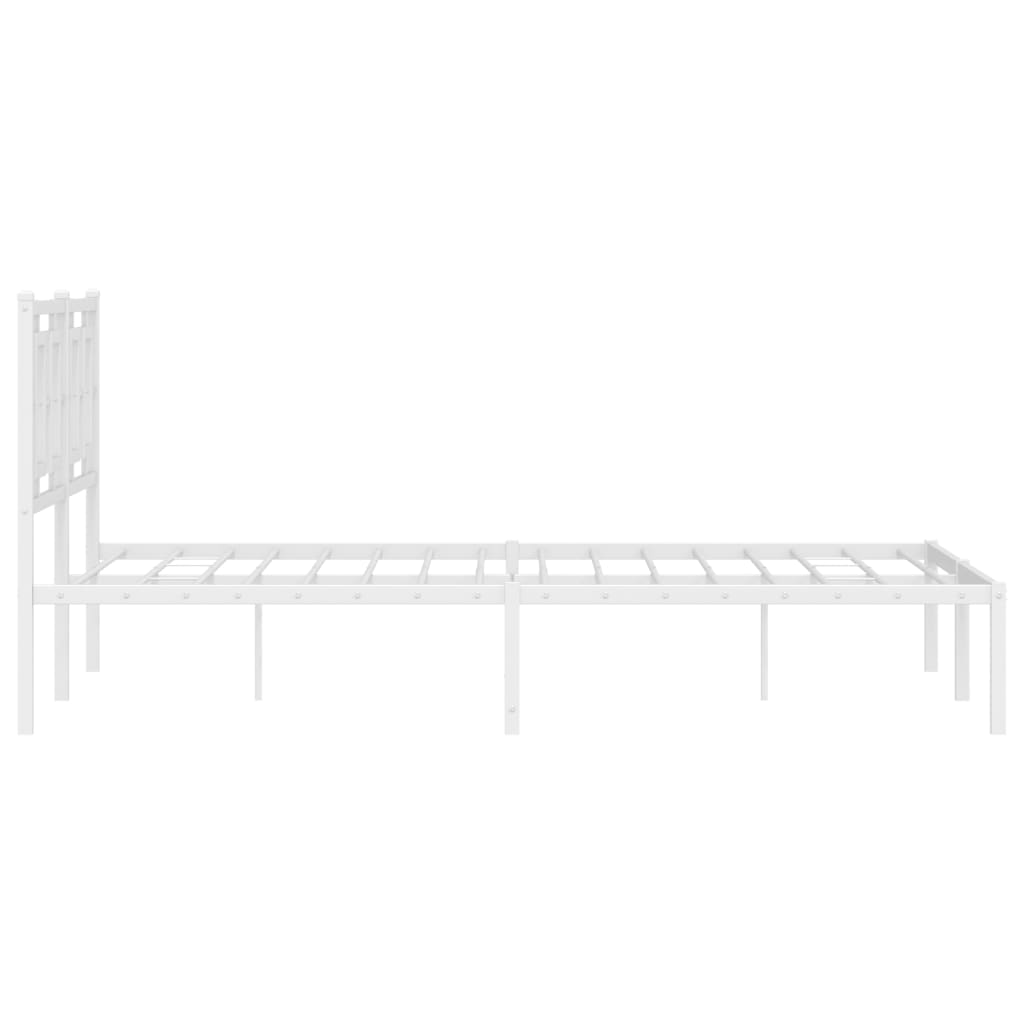 8721012305427_g_en_hd_4 vidaXL Metal Bed Frame without Mattress with Headboard White 135x190 cm - Image 6