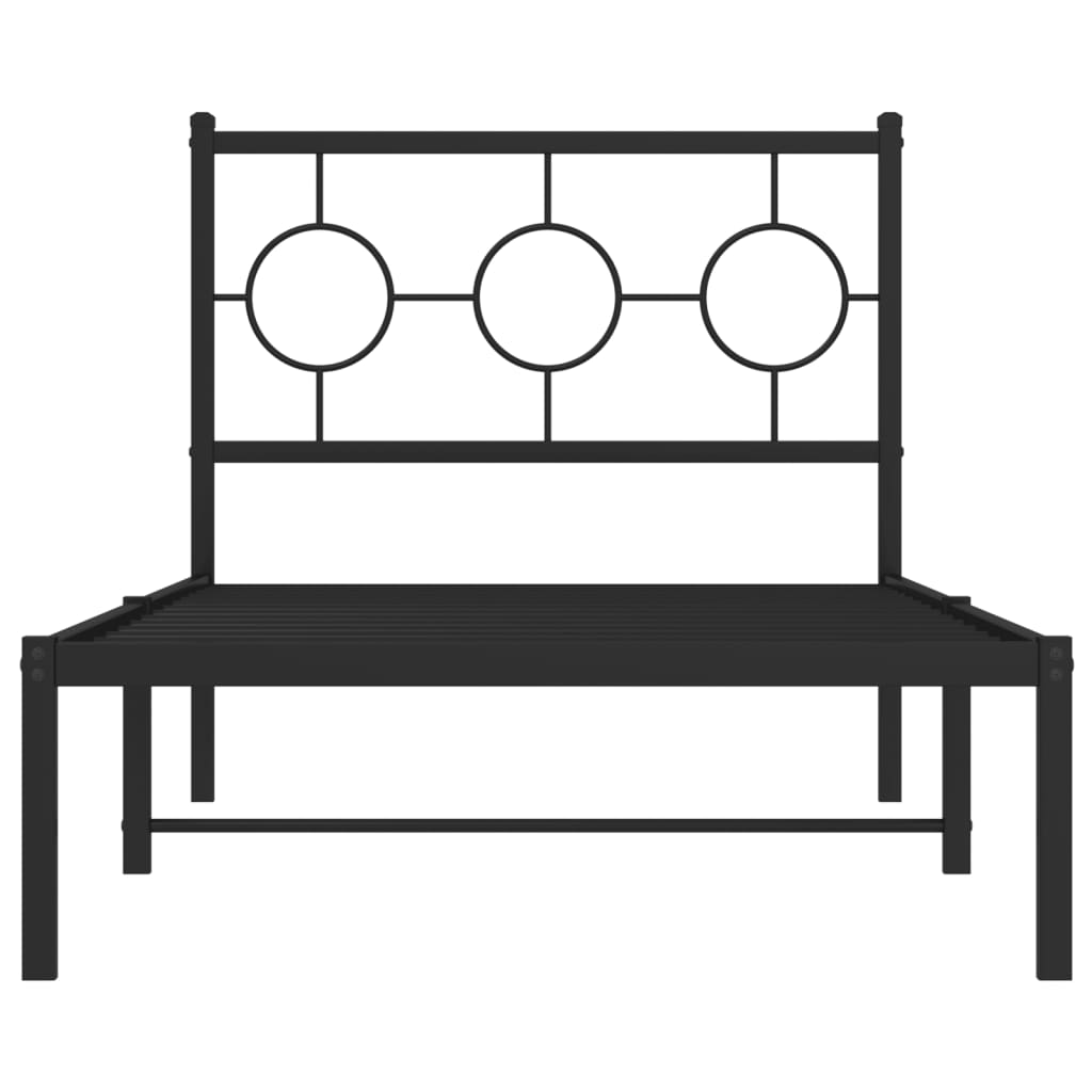 8721012305847_g_en_hd_3 vidaXL Metal Bed Frame without Mattress with Headboard Black 90x190 cm - Image 5