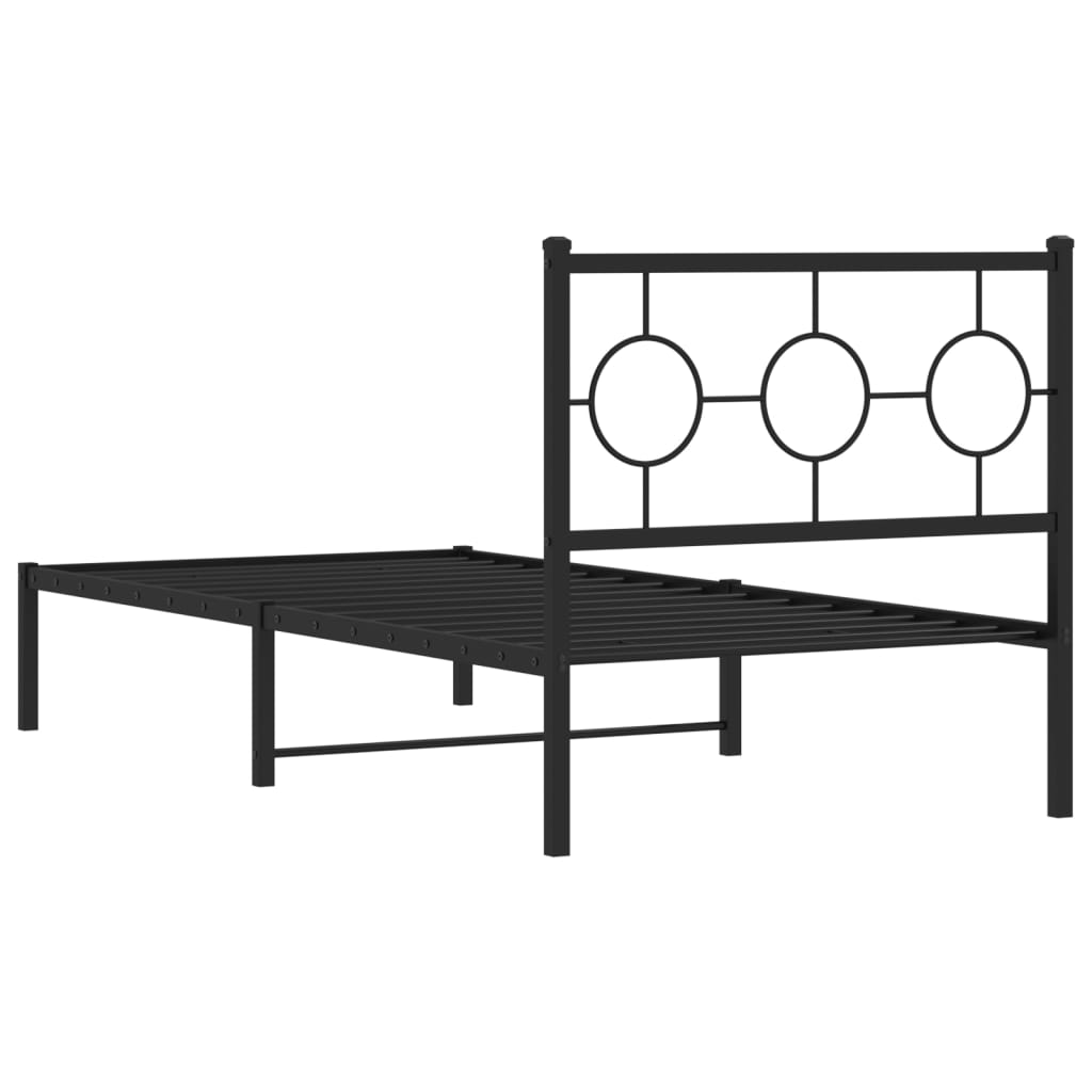 8721012305847_g_en_hd_5 vidaXL Metal Bed Frame without Mattress with Headboard Black 90x190 cm - Image 7