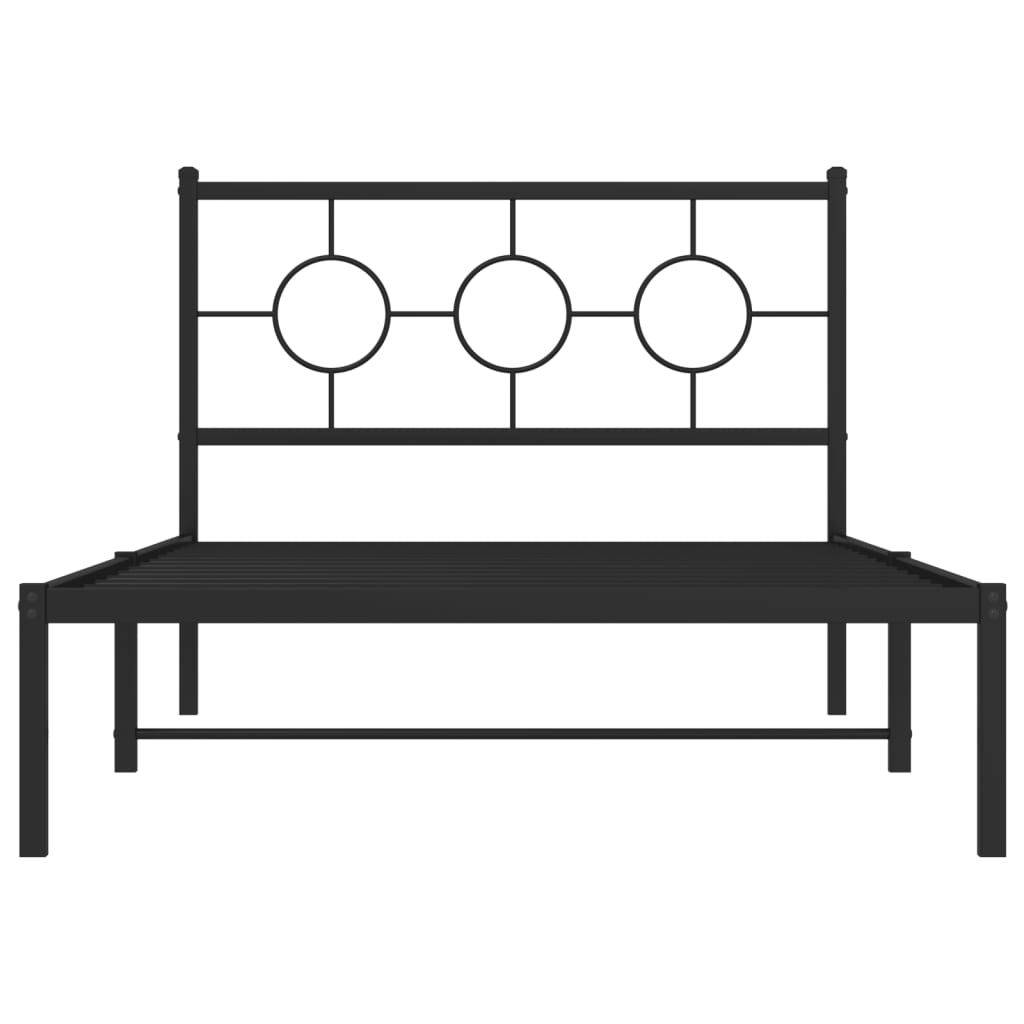 8721012305885_g_en_hd_3 vidaXL Metal Bed Frame without Mattress with Headboard Black 107x203 cm King Single - Image 5