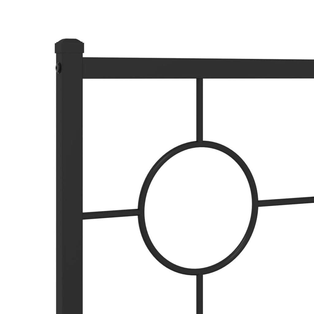 8721012305885_g_en_hd_6 vidaXL Metal Bed Frame without Mattress with Headboard Black 107x203 cm King Single - Image 8