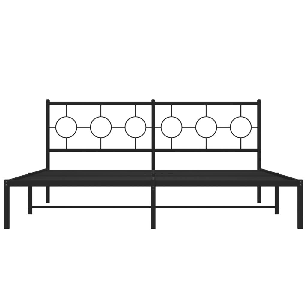8721012305960_g_en_hd_3 vidaXL Metal Bed Frame without Mattress with Headboard Black 183x203 cm King - Image 5