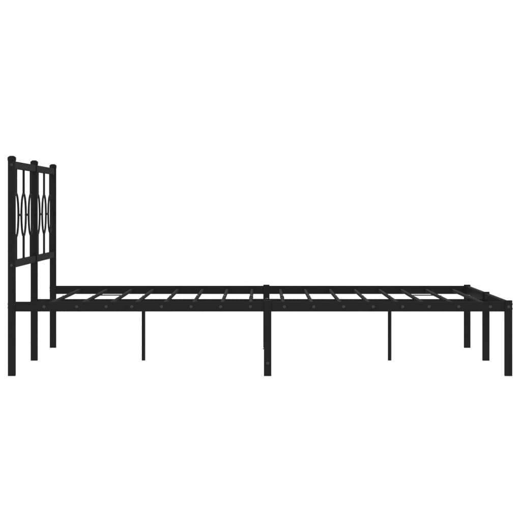 8721012305960_g_en_hd_4 vidaXL Metal Bed Frame without Mattress with Headboard Black 183x203 cm King - Image 6