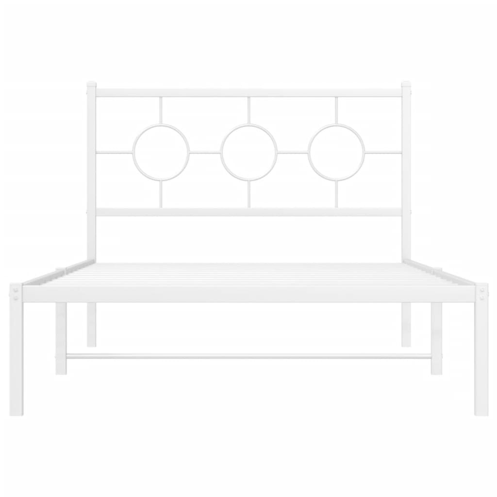 8721012306370_g_en_hd_3 vidaXL Metal Bed Frame without Mattress with Headboard White 107x203 cm King Single - Image 5