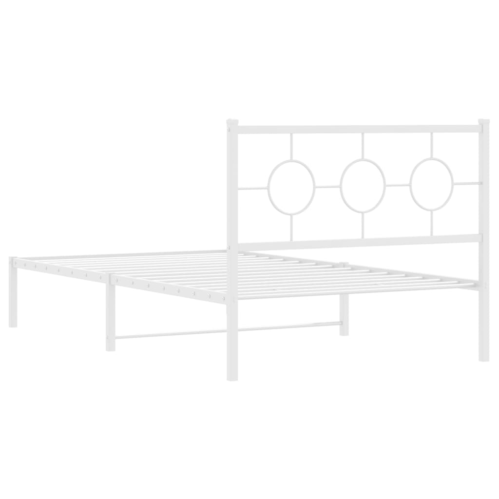 8721012306370_g_en_hd_5 vidaXL Metal Bed Frame without Mattress with Headboard White 107x203 cm King Single - Image 7