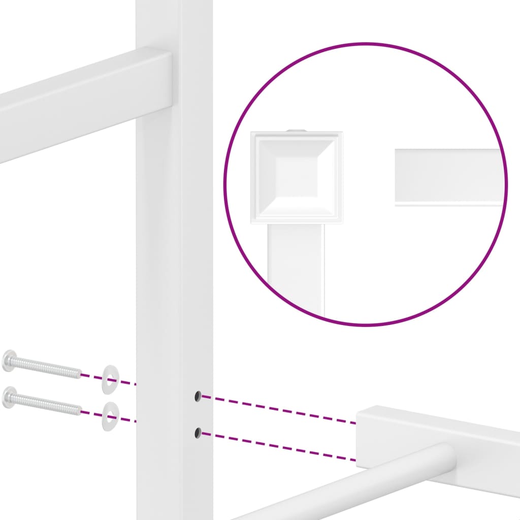 8721012306370_g_en_hd_7 vidaXL Metal Bed Frame without Mattress with Headboard White 107x203 cm King Single - Image 9