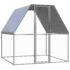 vidaXL Chicken Cage Silver and Grey 2x2x2 m Galvanised Steel - Image 2