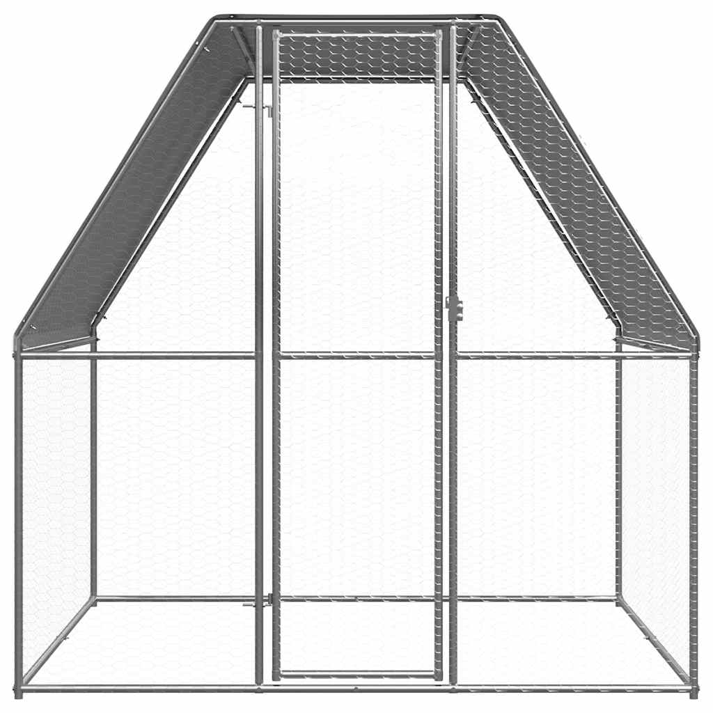 8721012307209_g_en_hd_1 vidaXL Chicken Cage Silver and Grey 2x2x2 m Galvanised Steel - Image 3