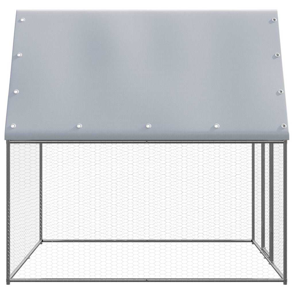 8721012307209_g_en_hd_2 vidaXL Chicken Cage Silver and Grey 2x2x2 m Galvanised Steel - Image 4