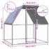 vidaXL Chicken Cage Silver and Grey 2x2x2 m Galvanised Steel - Image 5