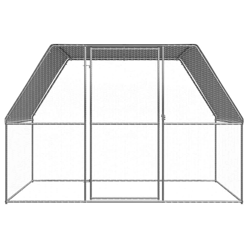 8721012307230_g_en_hd_1 vidaXL Chicken Cage Silver and Grey 3x2x2 m Galvanised Steel - Image 2
