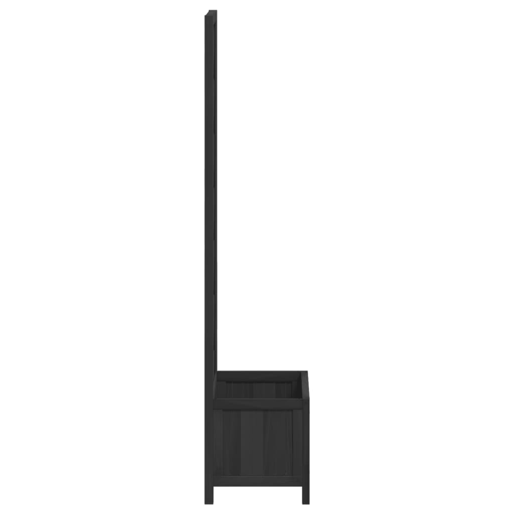 8721012307322_g_en_hd_3 vidaXL Planter with Trellis Black Solid Wood Fir - Image 5