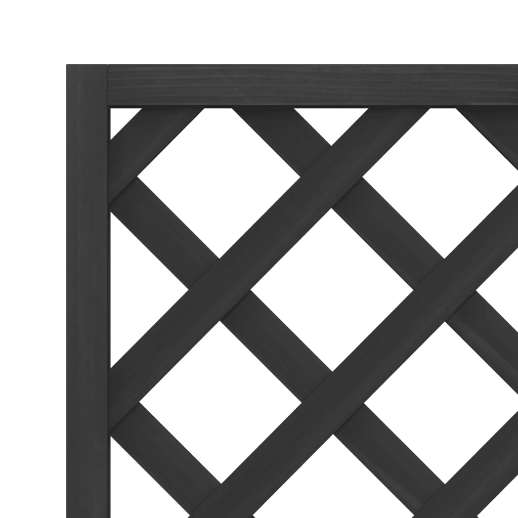 8721012307322_g_en_hd_5 vidaXL Planter with Trellis Black Solid Wood Fir - Image 7