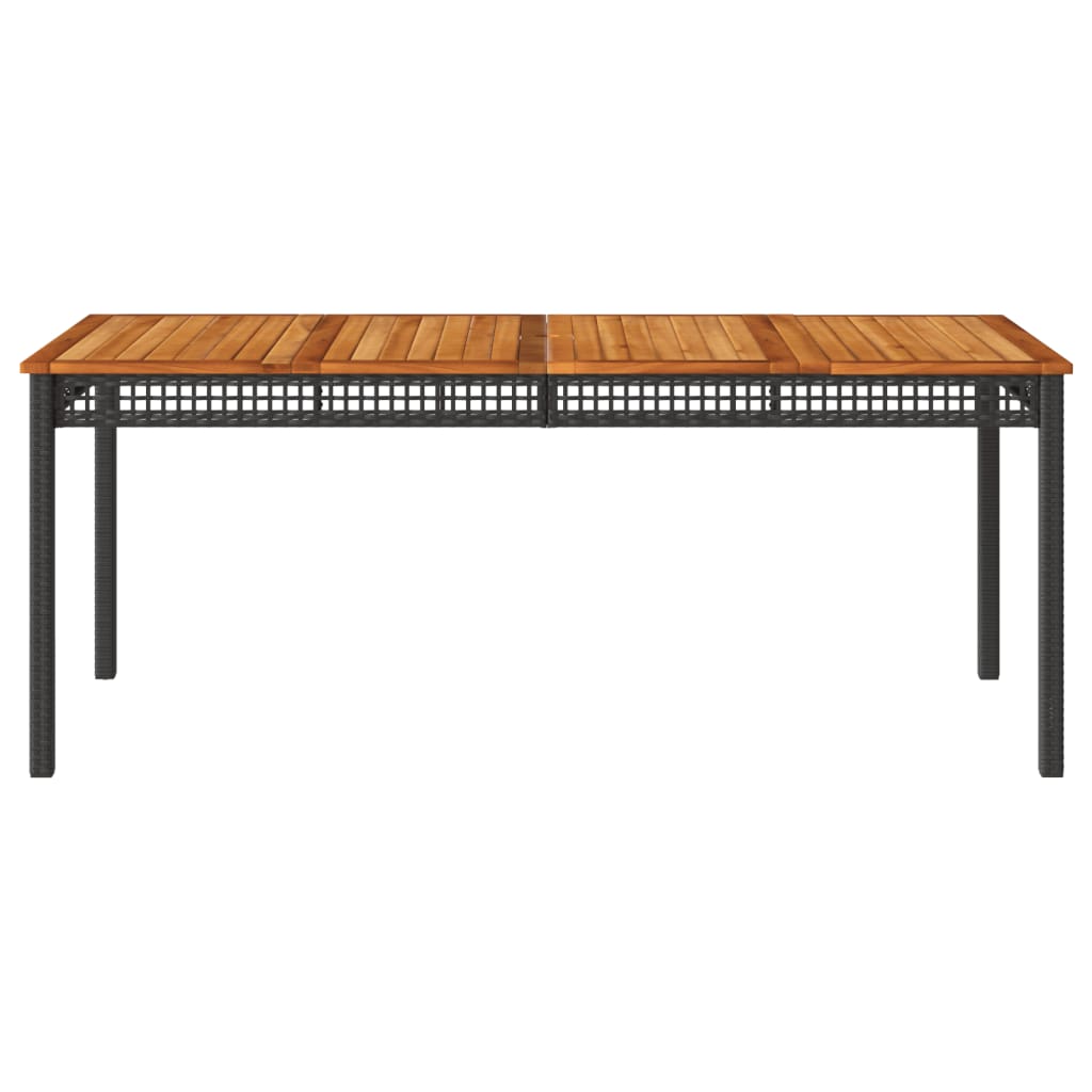 8721012308152_g_en_hd_2 vidaXL Garden Table Black 180x90x75 cm Poly Rattan Acacia Wood - Image 4